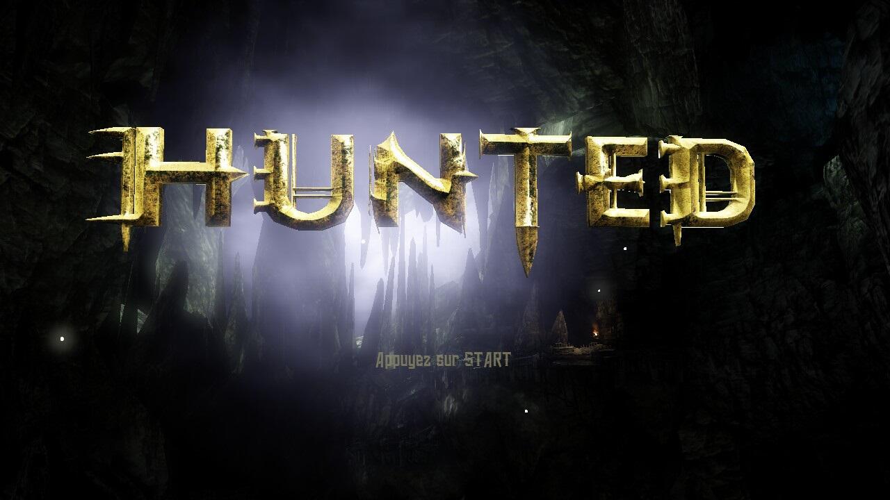 Hunted: The Demon's Forge title screen for Xbox 360